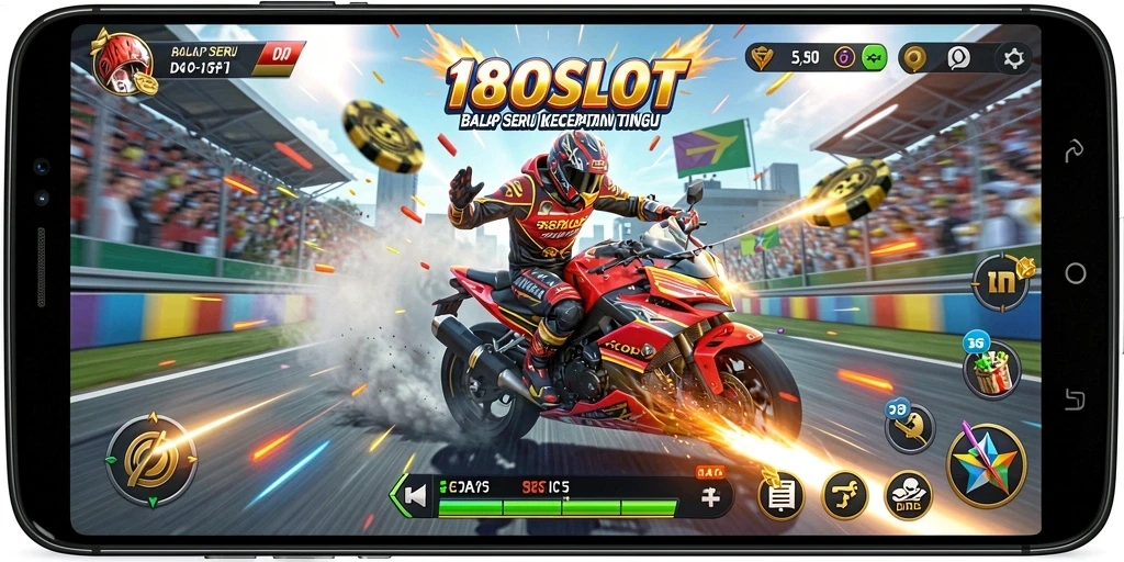 Tampak seru dari gameplay balap di 180SLOT.
