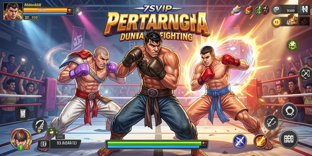 Tampilan aksi pertarungan seru dalam 7SVIP.