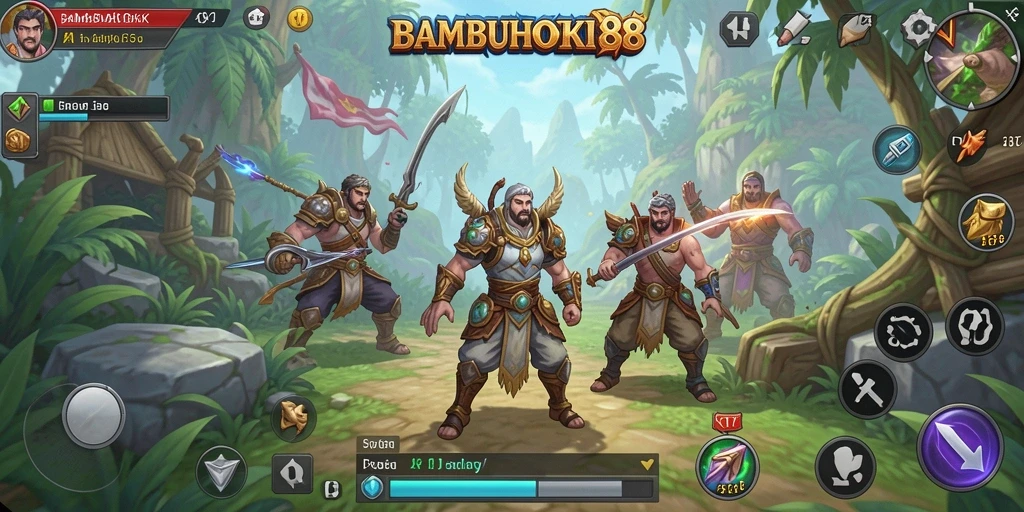 Screenshot gameplay BAMBUHOKI88 menampilkan aksi seru dalam dunia RPG.