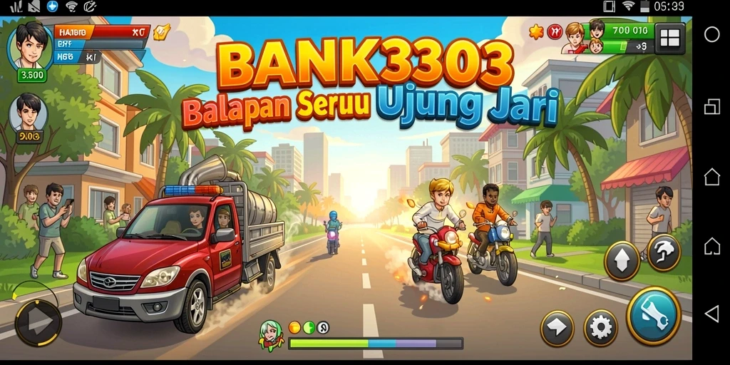 Gameplay mendebarkan dengan balapan intens dan kendaraan cepat.