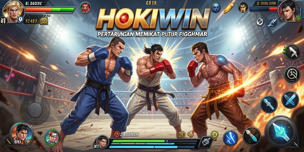 Tampilan pertarungan epik dalam HOKIWIN yang penuh aksi.
