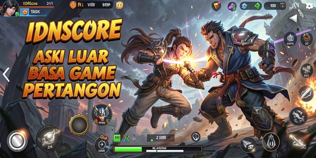 Tangkapan layar gameplay seru dari IDNSCORE dengan pertempuran mendebarkan.