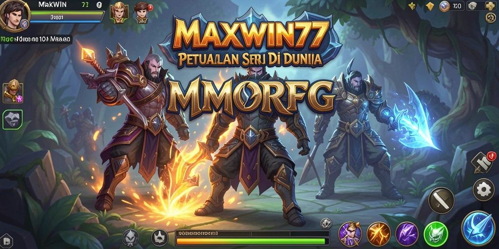 Screenshot gameplay <strong>MAXWIN77</strong> menampilkan aksi seru di dunia MMORPG.