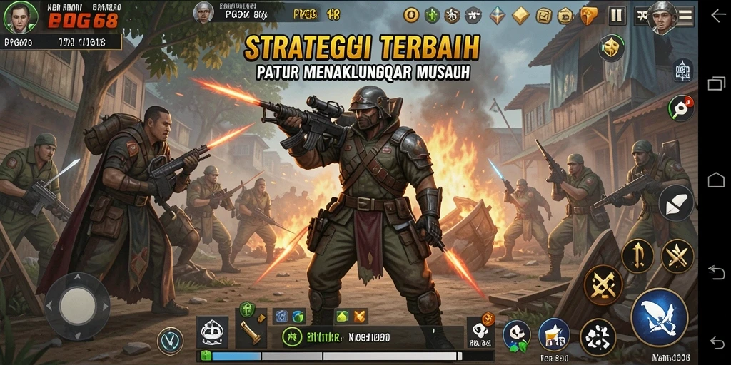 Tampilan gameplay PGG68 yang menegangkan dan strategis.