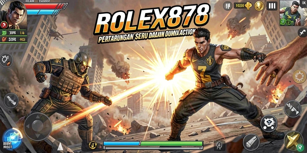 Tangkapan layar utama yang menunjukkan pertarungan menegangkan di ROLEX878.