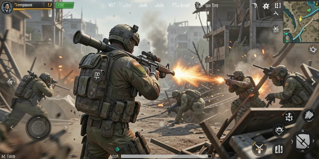 Tampilan gameplay V07 yang mendebarkan dan penuh aksi.