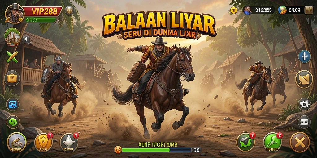 Tampilan gameplay seru dari balapan di VIP288 yang mendebarkan.
