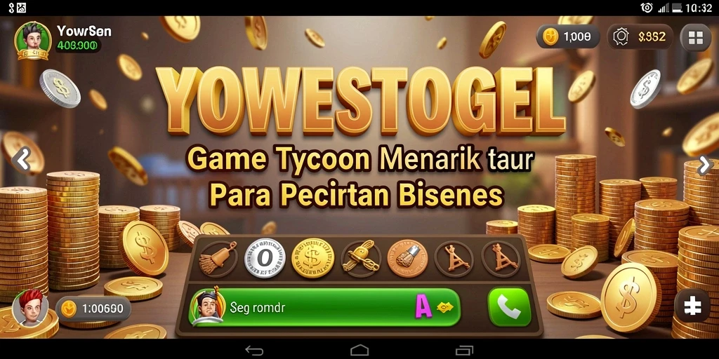 Tampilan screenshot YOWESTOGEL dengan dinamis gameplay Tycoon.