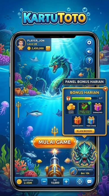 Tampilan utama kartu toto yang menarik dan mudah dinavigasi.